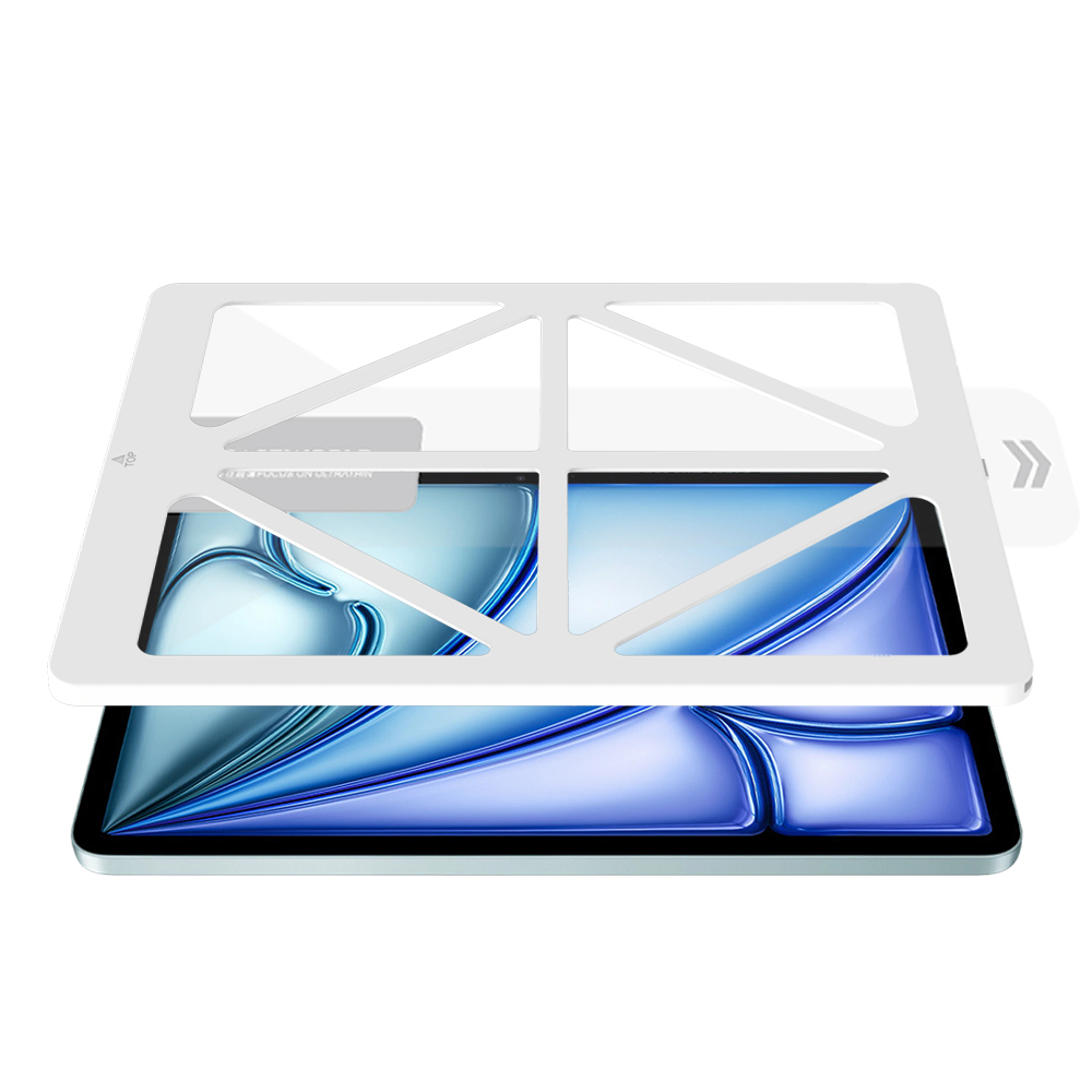 Apple iPad Air 13 2024 CaseWorld Steel Shield Series Tempered Glass Screen Protector + Application Tool - 5