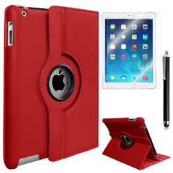 Apple iPad Mini 2 3 Zore Dönebilen Standlı Kılıf Kırmızı