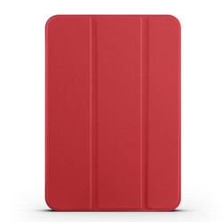Apple iPad Mini 2021 (6.Nesil) Zore Smart Cover Standlı 1-1 Kılıf Kırmızı