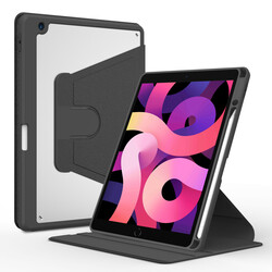 Apple iPad Pro 10.5 (7.Nesil) Kılıf Zore Nayn Dönebilen Standlı Kılıf Siyah