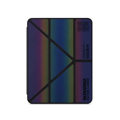 Apple iPad Pro 11 2020 (2.Nesil) Kılıf SkinArma Holografik Tasarımlı Arkası Şeffaf Çıkarılabilir Magnetik Kira Kobai Kılıf Colorful