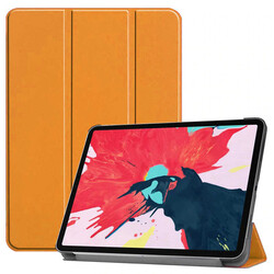 Apple iPad Pro 11 2020 (2.Nesil) Zore Smart Cover Standlı 1-1 Kılıf Turuncu