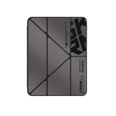 Apple iPad Pro 11 2024 Case SkinArma Holographic Designed Transparent Back Removable Magnetic Kira Kobai Case Smoked