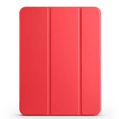 Apple iPad Pro 11 2024 Zore Smart Cover 1-1 Case with Pen Compartment Stand Red