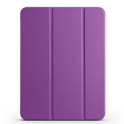 Apple iPad Pro 11 2024 Zore Smart Cover 1-1 Case with Pen Compartment Stand Purple