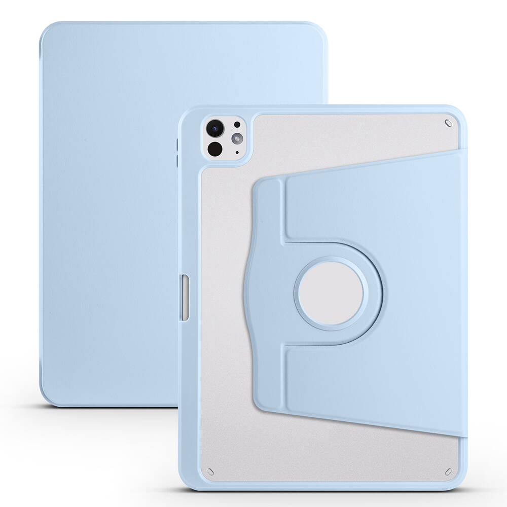 Apple iPad Pro 11 2025 M5 Case Zore Thermal Pen Compartment Rotating Stand Case - 9