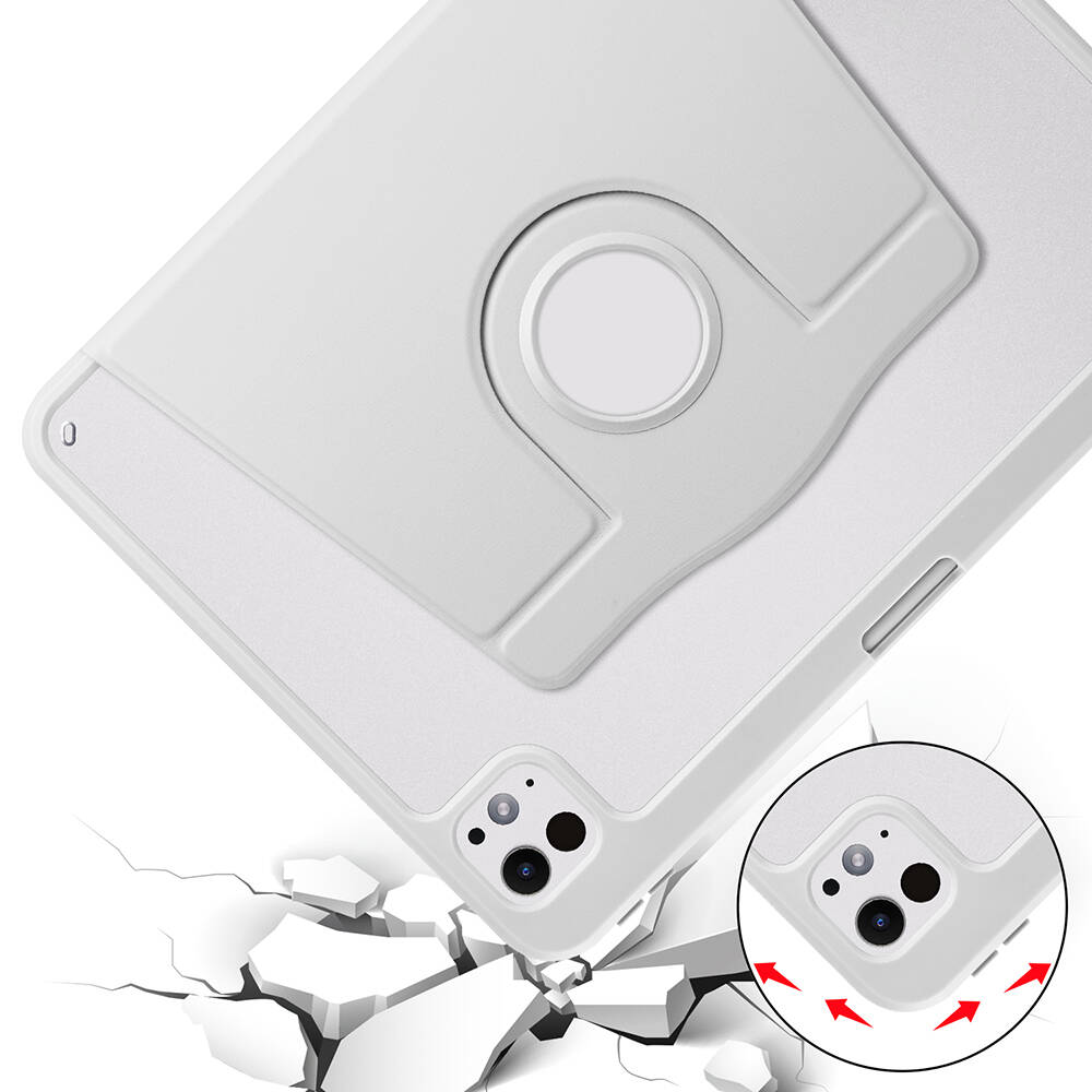 Apple iPad Pro 11 2025 M5 Case Zore Thermal Pen Compartment Rotating Stand Case - 11