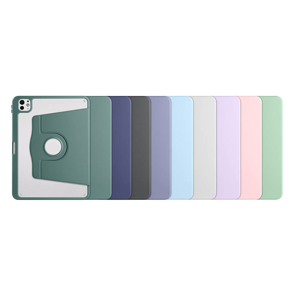 Apple iPad Pro 11 2025 M5 Case Zore Thermal Pen Compartment Rotating Stand Case - 15