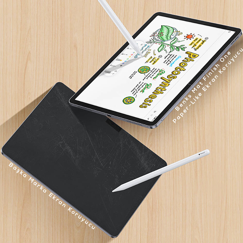 Apple iPad Pro 11 2025 M5 Kağıt Hisli Benks Mat Paper-Like Ekran Koruyucu - 7