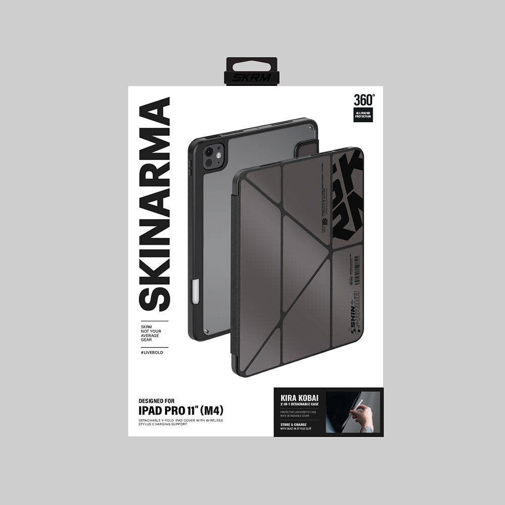 Apple iPad Pro 11 2025 M5 Kılıf SkinArma Holografik Tasarımlı Arkası Şeffaf Çıkarılabilir Magnetik Kira Kobai Kılıf - 16