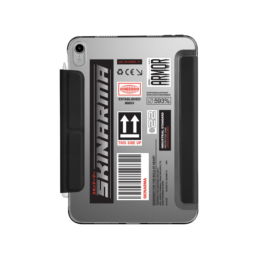 Apple iPad Pro 11 2025 M5 Kılıf SkinArma Sticker Tasarımlı Kalemlikli Arkası Şeffaf Standlı Magnetik Taito Kılıf - 1