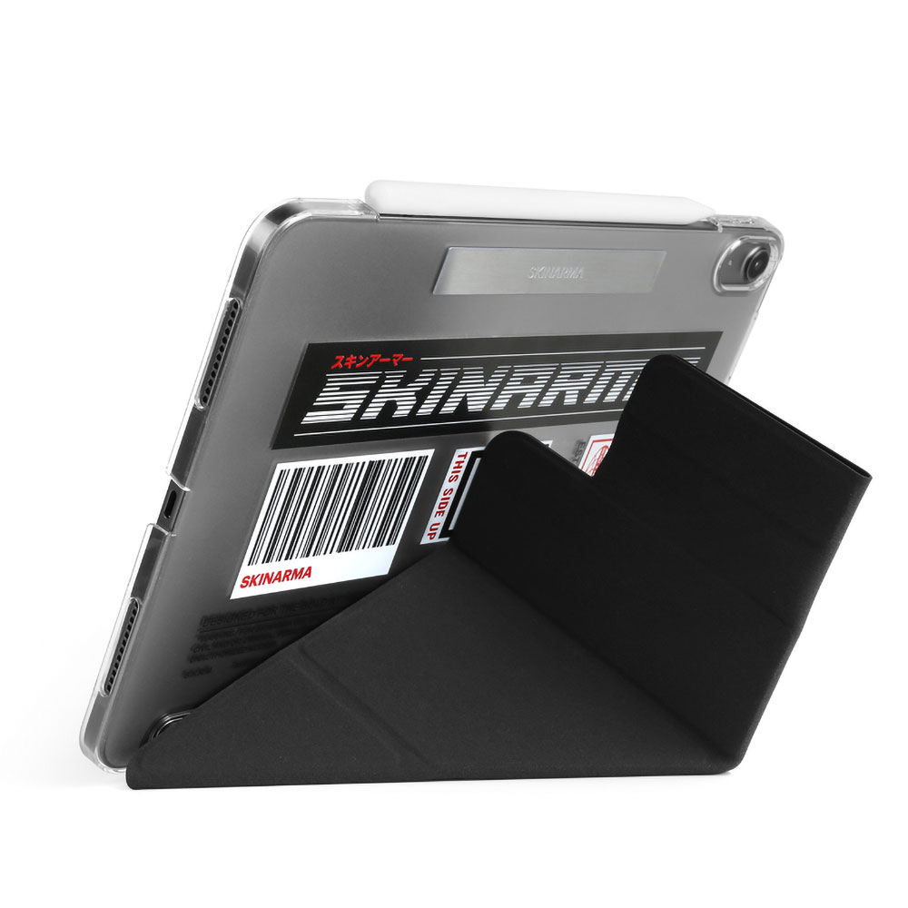 Apple iPad Pro 11 2025 M5 Kılıf SkinArma Sticker Tasarımlı Kalemlikli Arkası Şeffaf Standlı Magnetik Taito Kılıf - 3