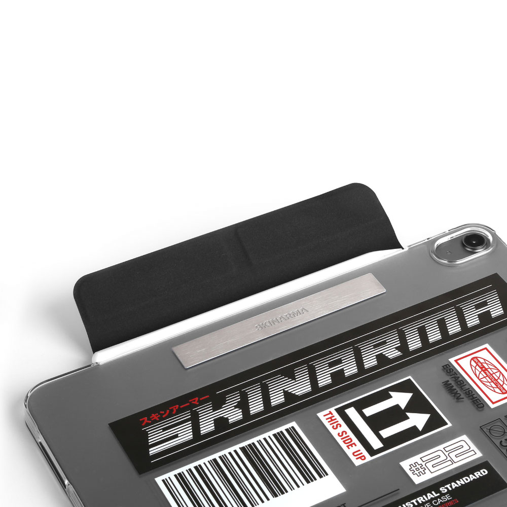Apple iPad Pro 11 2025 M5 Kılıf SkinArma Sticker Tasarımlı Kalemlikli Arkası Şeffaf Standlı Magnetik Taito Kılıf - 5