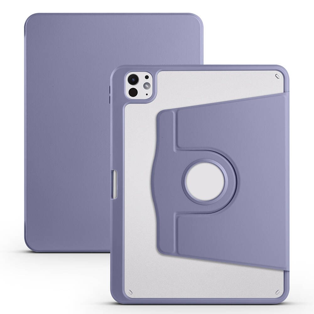 Apple iPad Pro 11 2025 M5 Kılıf Zore Termik Kalem Bölmeli Dönebilen Standlı Kılıf - 8