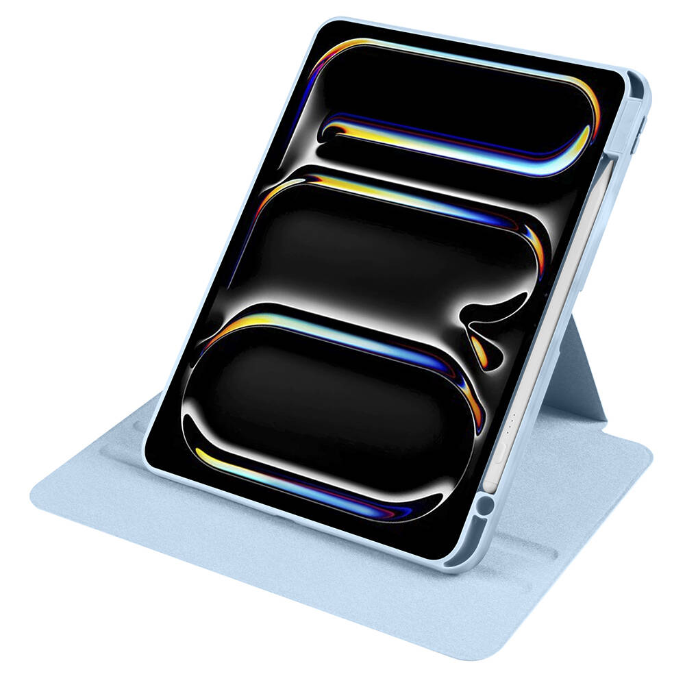 Apple iPad Pro 11 2025 M5 Kılıf Zore Termik Kalem Bölmeli Dönebilen Standlı Kılıf - 12