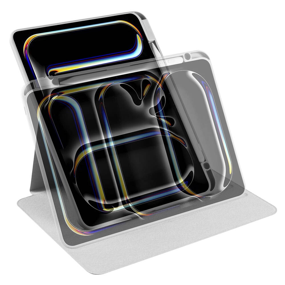 Apple iPad Pro 11 2025 M5 Kılıf Zore Termik Kalem Bölmeli Dönebilen Standlı Kılıf - 16