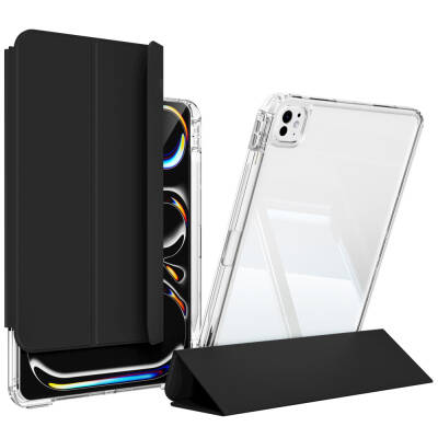 Apple iPad Pro 11 2025 M5 Magnetic Detachable Airbag Zore Sliding Tablet Case Black