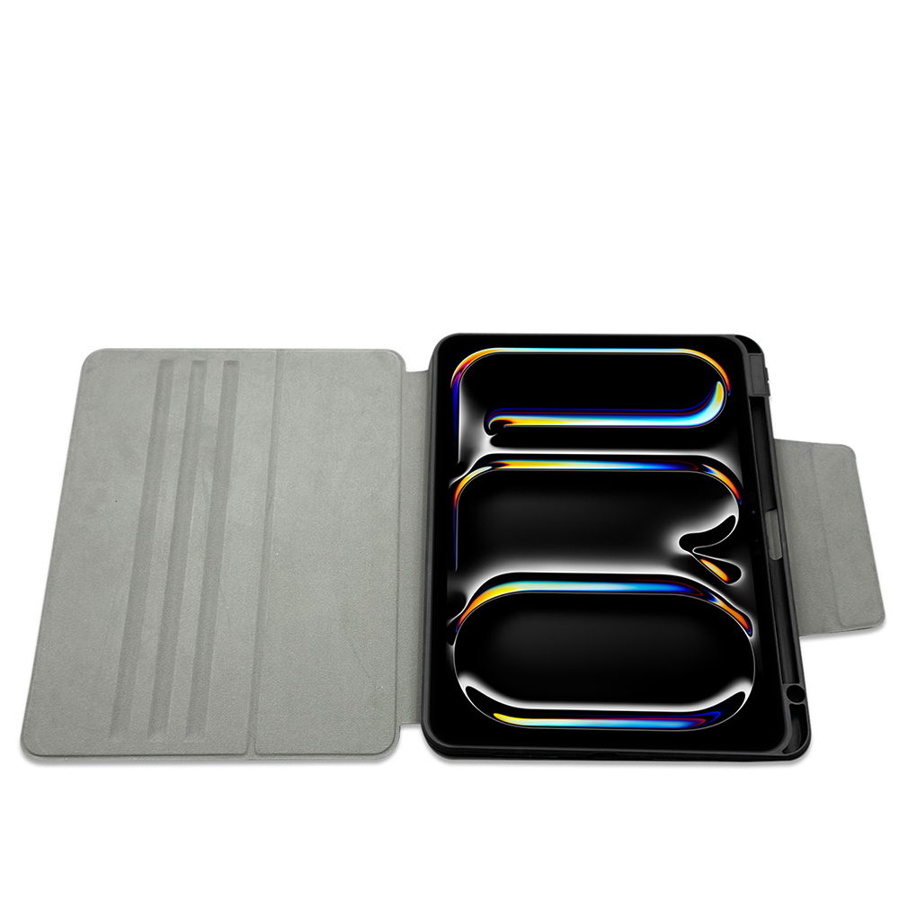 Apple iPad Pro 11 2025 M5 Raptic Spin Detachable Folio PU Ayrılabilir Kalem Bölmeli Standlı Kılıf - 15