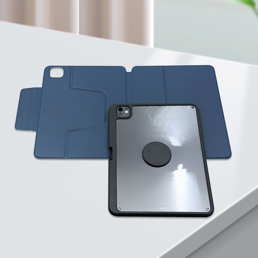 Apple iPad Pro 11 2025 M5 Raptic Spin Detachable Folio PU Ayrılabilir Kalem Bölmeli Standlı Kılıf - 27