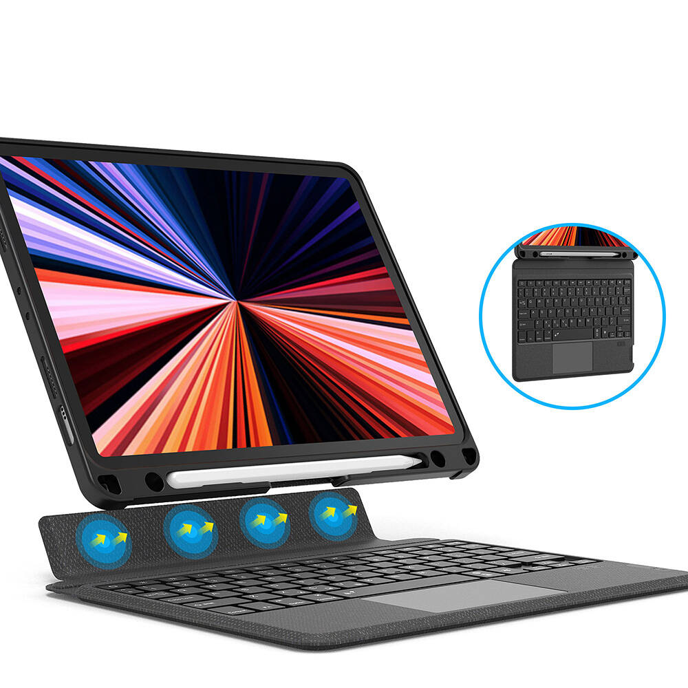 Apple iPad Pro 11 2025 M5 Wiwu Mag Touch Klavyeli Standlı Kılıf - 9