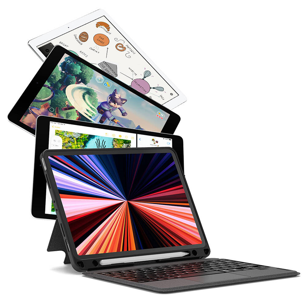 Apple iPad Pro 11 2025 M5 Wiwu Mag Touch Klavyeli Standlı Kılıf - 13
