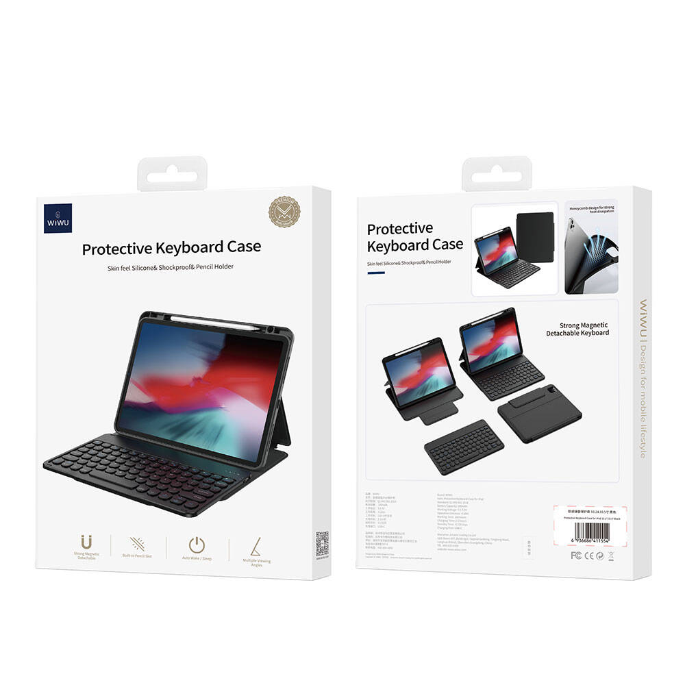 Apple iPad Pro 11 2025 M5 Wiwu Protective Gizli Kalem Bölmeli Klavyeli Kılıf - 6