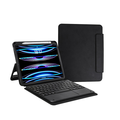 Apple iPad Pro 11 2025 M5 Zore Border Keyboard Tablet Case with Bluetooth Connection and Stand Black