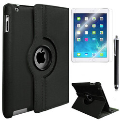 Apple iPad Pro 12.9 2015 Zore Dönebilen Standlı Kılıf Siyah