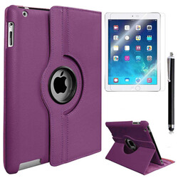 Apple iPad Pro 12.9 2015 Zore Rotatable Stand Case Purple
