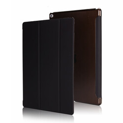 Apple iPad Pro 12.9 2015 Zore Smart Cover Standlı 1-1 Kılıf Siyah