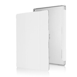Apple iPad Pro 12.9 2015 Zore Smart Cover Standlı 1-1 Kılıf Beyaz