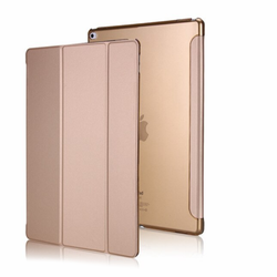 Apple iPad Pro 12.9 2015 Zore Smart Cover Standlı 1-1 Kılıf Gold