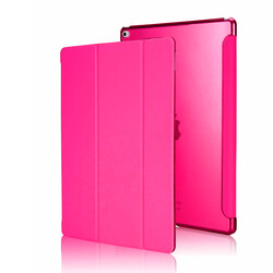 Apple iPad Pro 12.9 2015 Zore Smart Cover Standlı 1-1 Kılıf Pembe
