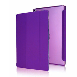 Apple iPad Pro 12.9 2015 Zore Smart Cover Standlı 1-1 Kılıf Mor