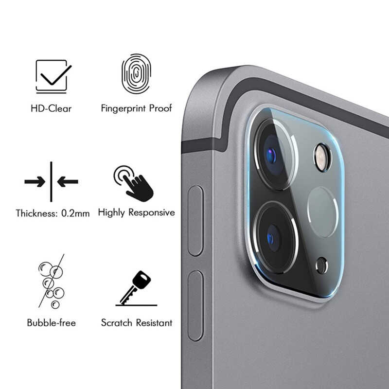 Apple iPad Pro 12.9 2020 (4.Nesil) Zore Kamera Lens Koruyucu Cam - 4