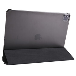 Apple iPad Pro 12.9 2020 (4.Nesil) Zore Smart Cover Standlı 1-1 Kılıf Siyah