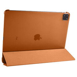 Apple iPad Pro 12.9 2020 (4.Nesil) Zore Smart Cover Standlı 1-1 Kılıf Turuncu