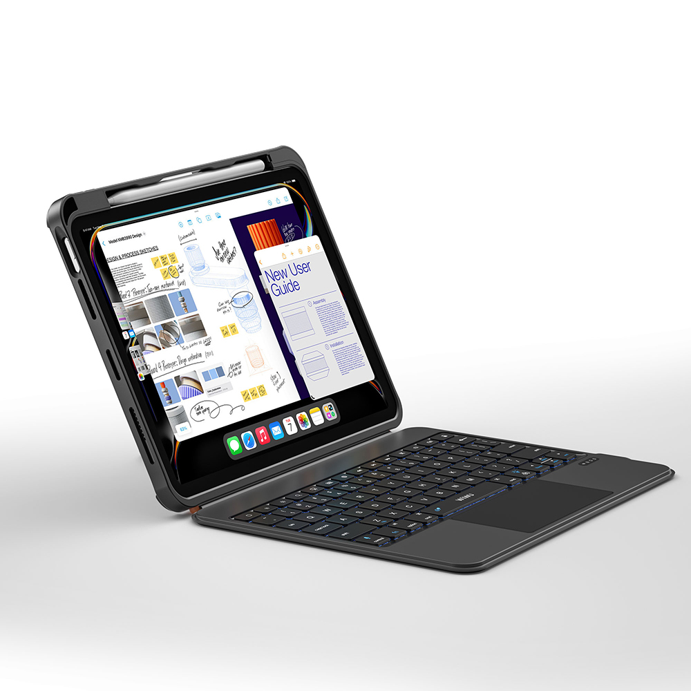 Apple iPad Pro 12.9 2020 (4th Generation) Wiwu MK-007 Combo Pro Case with Pencil Holder and Keyboard Stand - 7