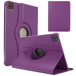 Apple iPad Pro 12.9 2020 (4.Generation) Zore Rotatable Stand Case Purple