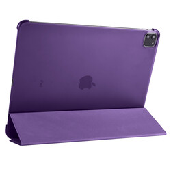 Apple iPad Pro 12.9 2021 (5.Generation) Zore Smart Cover Stand 1-1 Case Purple