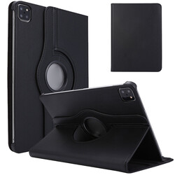 Apple iPad Pro 12.9 2022 M2 Zore Dönebilen Standlı Kılıf Siyah