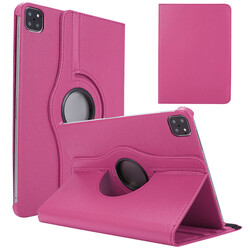 Apple iPad Pro 12.9 2022 M2 Zore Rotatable Stand Case Dark Pink