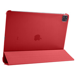 Apple iPad Pro 12.9 2022 M2 Zore Smart Cover Standlı 1-1 Kılıf Kırmızı