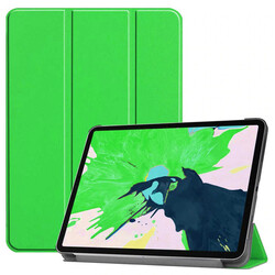 Apple iPad Pro 12.9 2022 M2 Zore Smart Cover Standlı 1-1 Kılıf Yeşil