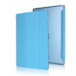 Apple iPad Pro 12.9 2015 Zore Smart Cover Stand 1-1 Case Blue