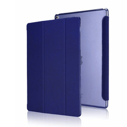 Apple iPad Pro 12.9 2015 Zore Smart Cover Stand 1-1 Case Navy blue
