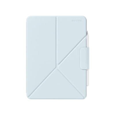 Apple iPad Pro 13 2024 Pitaka MagEZ Folio 2 Stand Case Pen Compartments Blue