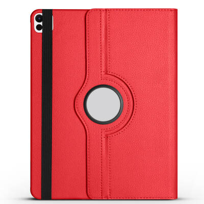 Apple iPad Pro 13 2024 Zore Rotatable Stand Case Red