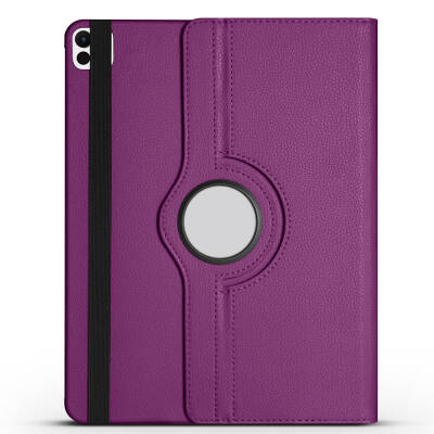 Apple iPad Pro 13 2024 Zore Rotatable Stand Case Purple