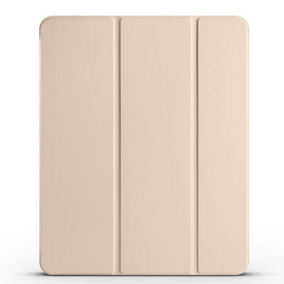 Apple iPad Pro 13 2024 Zore Smart Cover Kalem Bölmeli Standlı 1-1 Kılıf Gold